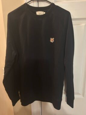 MAISON KITSUNÉ Black Fox Patch Sweatshirt